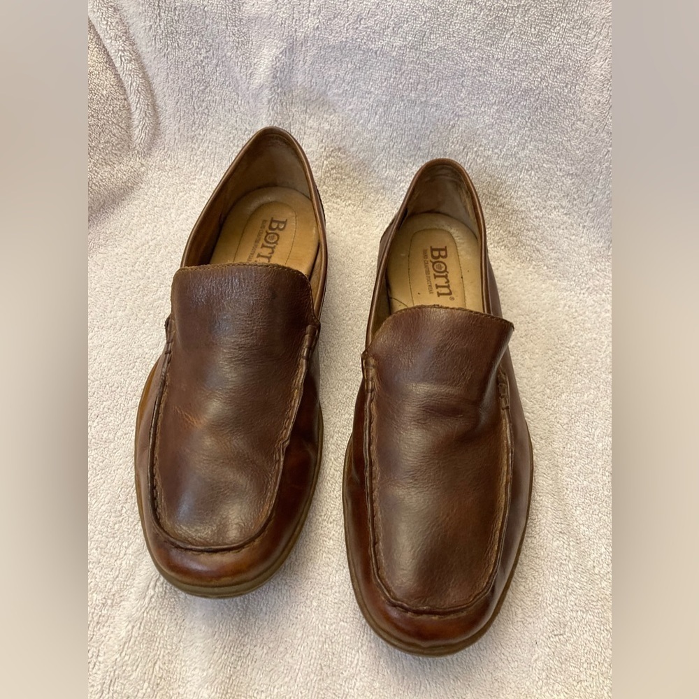 Born Mens Liam Leather Loafer Slip-on Arch Support 11.5